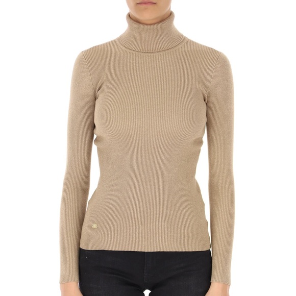 Lauren Ralph Lauren Ribbed Knit Turtleneck Sweater Jumper Size M - Picture 1 of 13